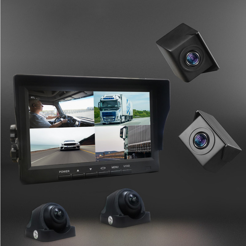 Parking Sensor System 4 Channel Side View Camera Kit For Rear View ...