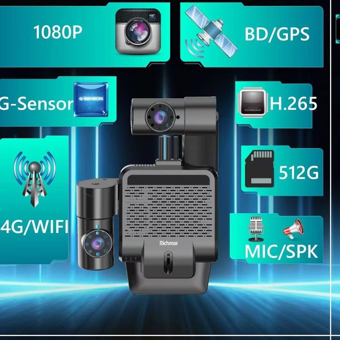 Richmor Industrial Design Easy Installation AI Dashcam for Cars with DSM Support Face ID 3